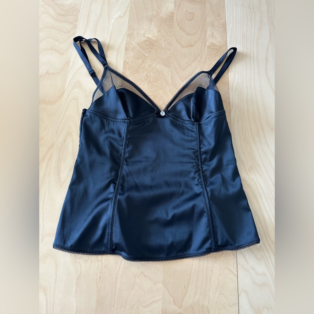 Dolce & Gabbana Black Satin Corset